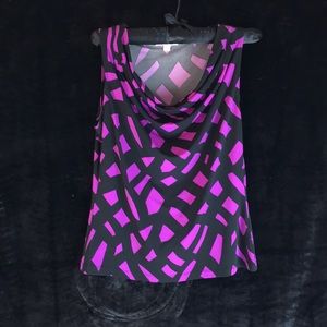 Cute purple and black dress top